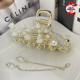 Classic Peacock Style Diamond large Size Hair Clip